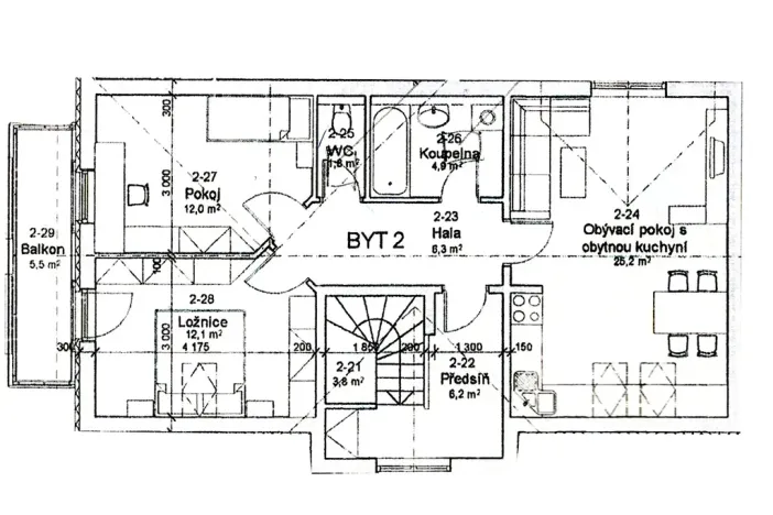 Pronájem bytu 3+kk, Holubice, Tisová, 83 m2