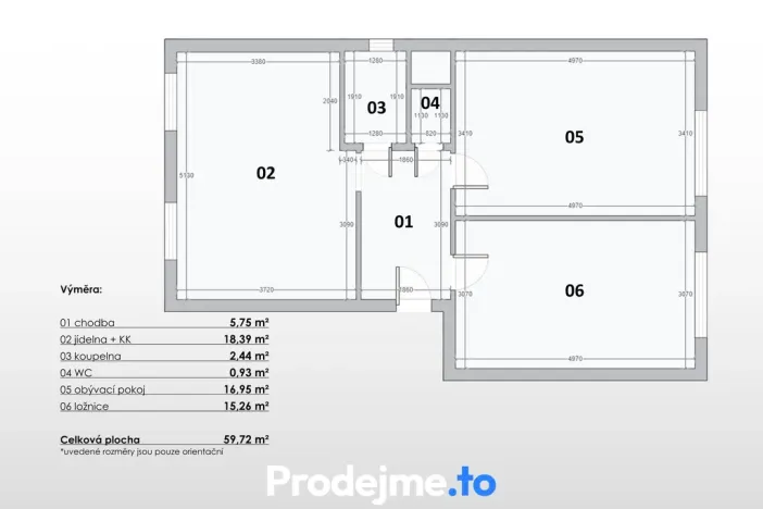 Prodej bytu 2+1, Pohořelice - Nová Ves, 60 m2