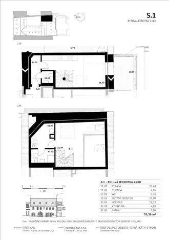 Pronájem bytu 2+kk, Písek, Gregorova, 66 m2