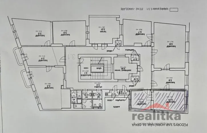 Pronájem kanceláře, Opava - Město, Horní náměstí, 39 m2