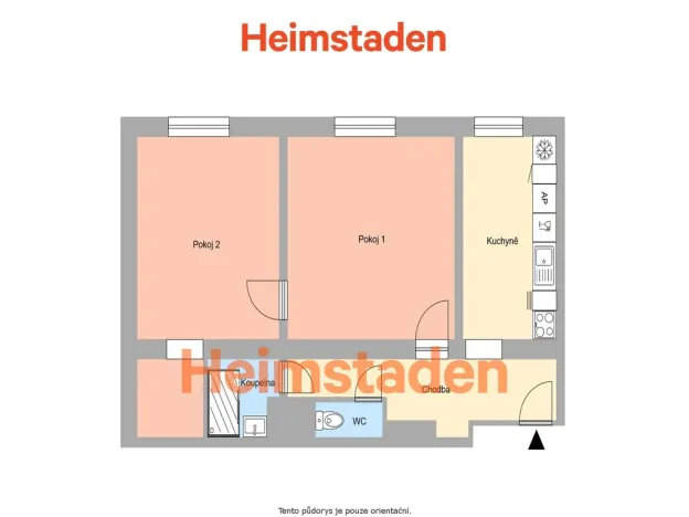 Pronájem bytu 3+kk, Ostrava - Poruba, Opavská, 57 m2