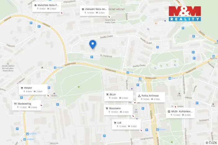 Prodej bytu 1+kk, Ústí nad Labem - Krásné Březno, Dr. Horákové, 31 m2