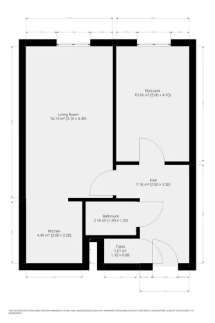 Pronájem bytu 2+kk, Praha, Doležalova, 45 m2