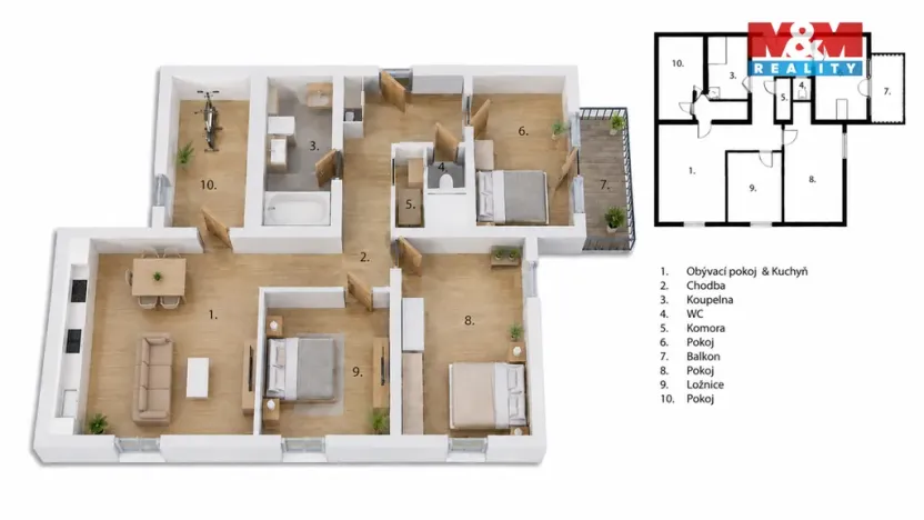 Prodej bytu 5+kk, České Budějovice - České Budějovice 2, Netolická, 84 m2