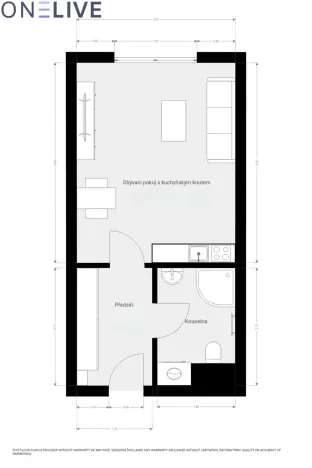 Pronájem bytu 1+kk, Plzeň, Jablonského, 28 m2