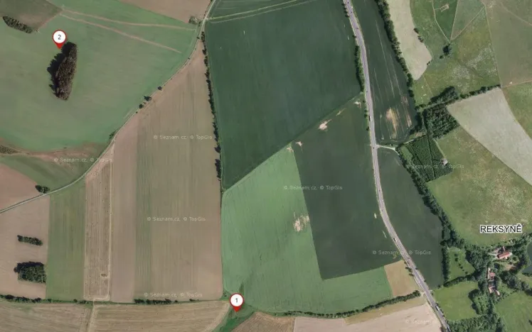 Prodej pole, Miličín - Reksyně, 1340 m2