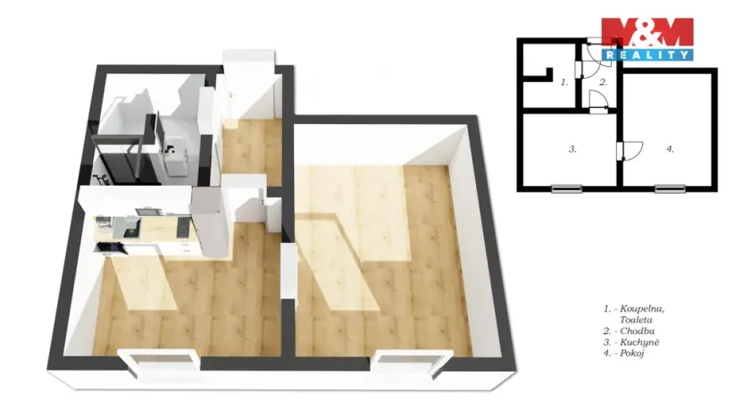 Pronájem bytu 1+1, Trutnov - Horní Předměstí, Prokopa Holého, 37 m2