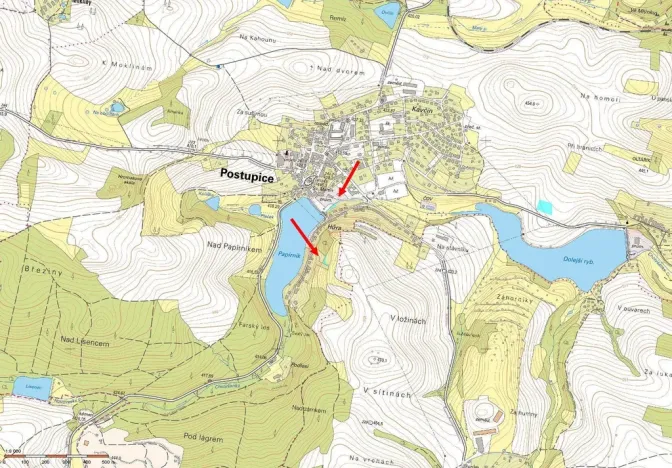 Prodej zahrady, Postupice, V Hůře, 628 m2