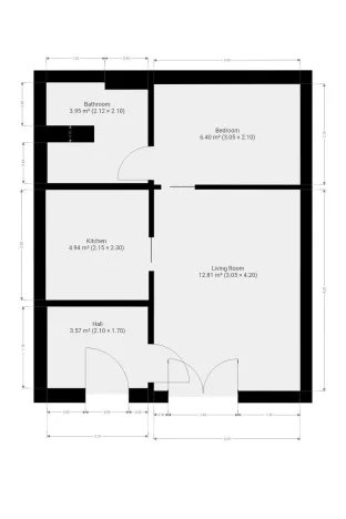 Pronájem bytu 1+1, Přezletice, Zahradní, 34 m2