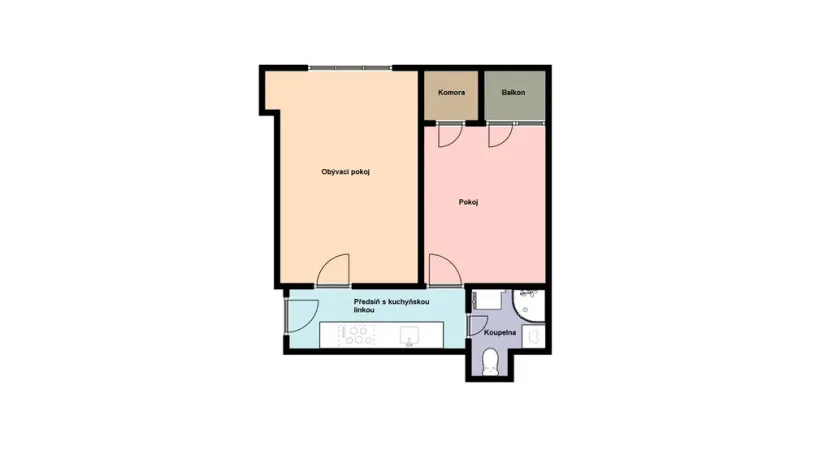 Prodej bytu 2+1, Praha - Žižkov, Jeseniova, 45 m2