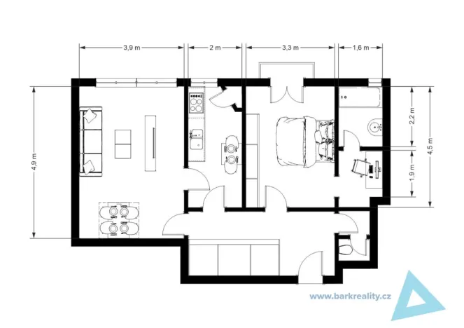 Prodej bytu 2+1, Praha - Košíře, Vrchlického, 70 m2