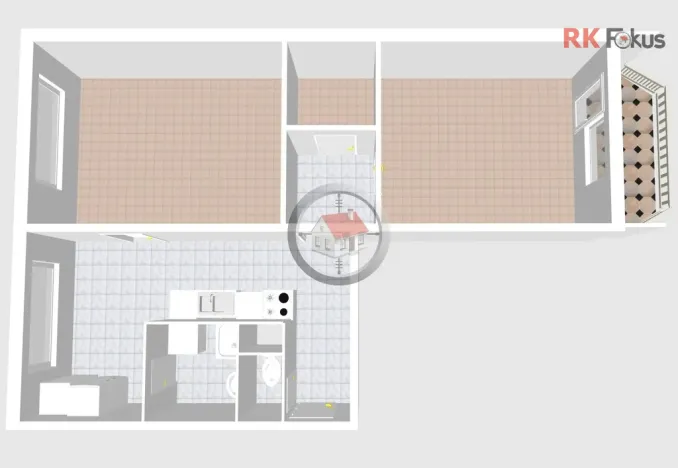 Pronájem bytu 2+1, Třebíč, 58 m2