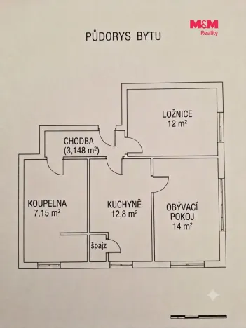 Prodej bytu 2+1, Rakovník - Rakovník II, Na Sekyře, 48 m2