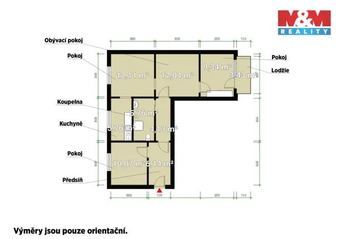 Prodej bytu 4+1, Lesná, 64 m2