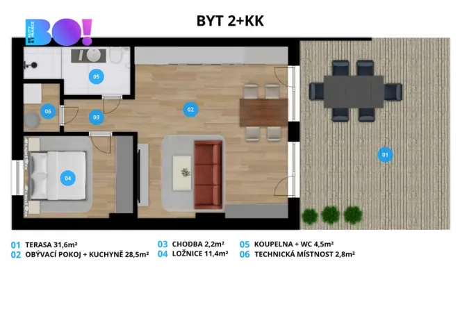 Prodej bytu 2+kk, Soběšovice, 80 m2