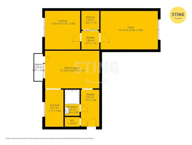 Prodej bytu 3+1, Valašské Meziříčí, Na Šištotě, 74 m2