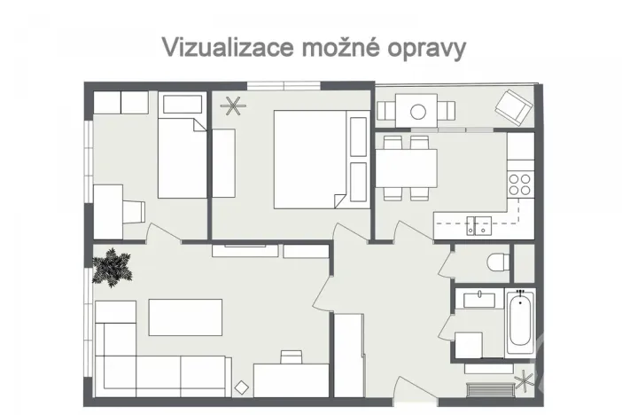 Prodej bytu 2+1, Ostrava - Výškovice, Lumírova, 65 m2