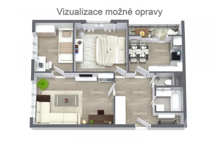 Prodej bytu 2+1, Ostrava - Výškovice, Lumírova, 65 m2