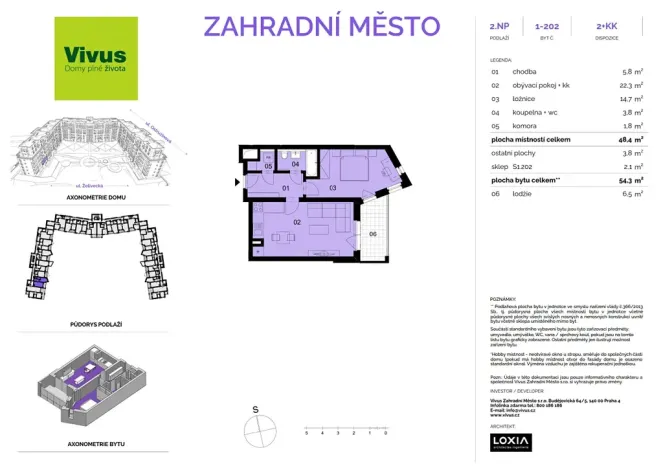 Prodej bytu 2+kk, Praha - Záběhlice, Želivecká, 54 m2