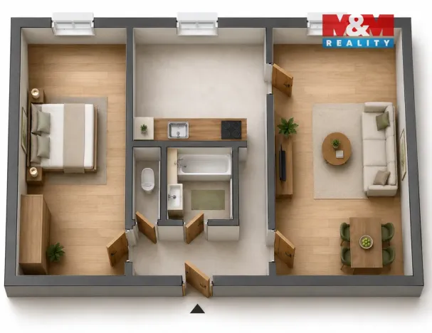Prodej bytu 2+1, Praha - Letňany, Šumperská, 53 m2
