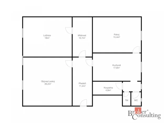 Pronájem bytu 3+1, Plzeň - Východní Předměstí, Radyňská, 111 m2