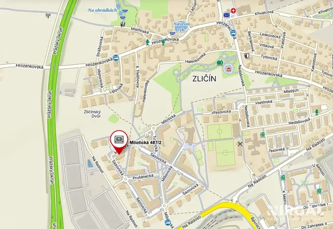 Pronájem garážového stání, Praha - Zličín, Milotická, 15 m2