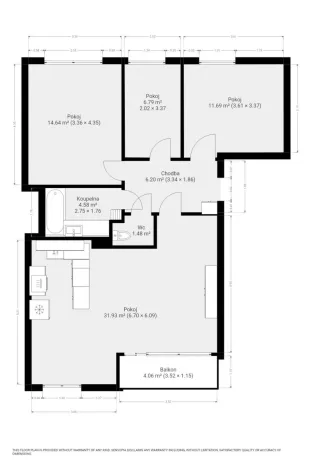 Pronájem bytu 4+kk, Brno - Líšeň, Ševelova, 82 m2
