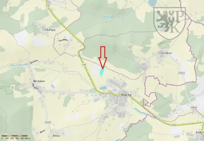 Prodej pozemku pro bydlení, Stachy, 9853 m2