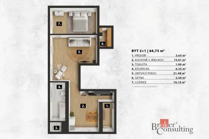 Prodej bytu 2+1, Praha - Modřany, Klostermannova, 64 m2