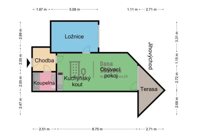 Pronájem bytu 2+kk, Jindřichův Hradec - Jindřichův Hradec II, Nádražní, 58 m2
