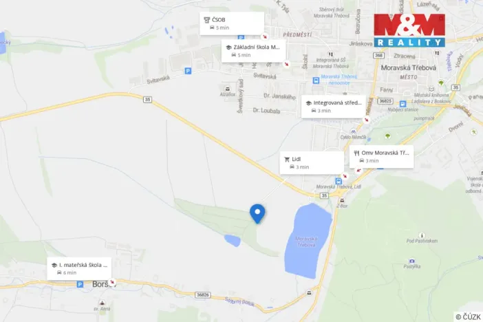 Prodej pole, Moravská Třebová - Boršov, 510 m2