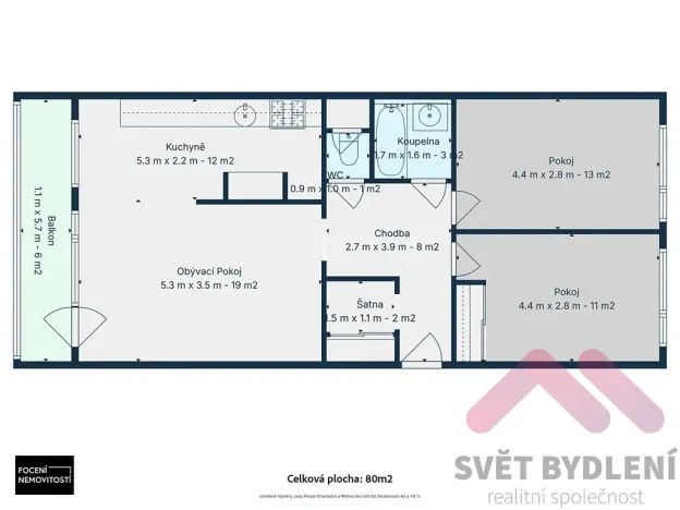 Pronájem bytu 3+1, Praha - Stodůlky, Heranova, 82 m2