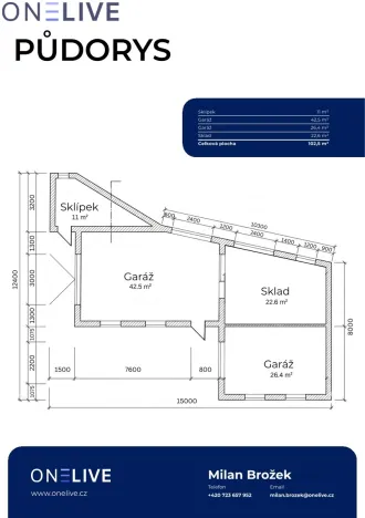 Prodej skladu, Nová Ves, 106 m2
