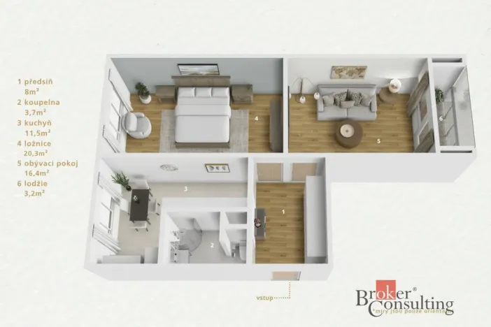 Pronájem bytu 2+1, Karlovy Vary - Rybáře, Vodárenská, 61 m2