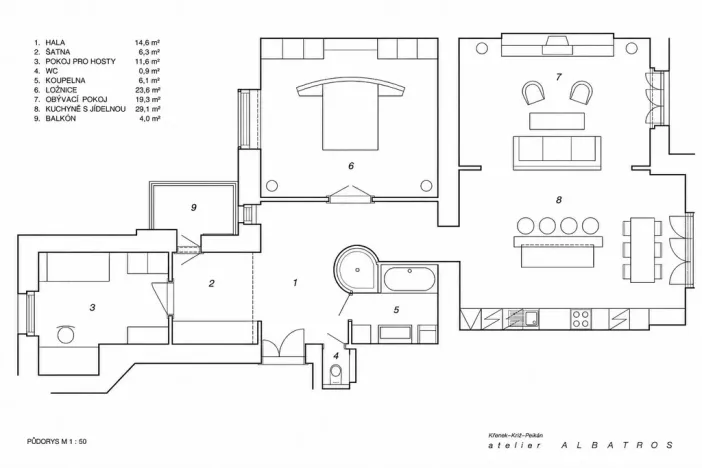 Prodej bytu 3+kk, Brno - Veveří, Botanická, 111 m2