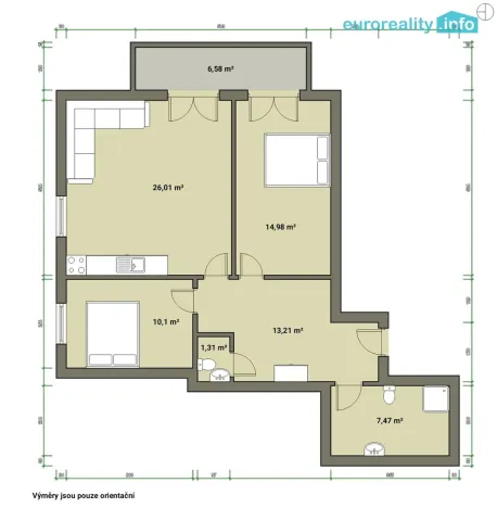 Prodej bytu 3+kk, Mariánské Lázně - Úšovice, Zeyerova, 74 m2