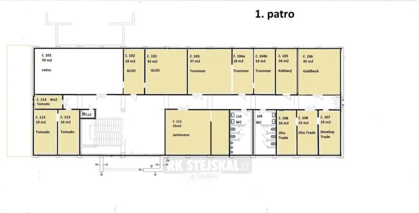 Pronájem kanceláře, České Budějovice - České Budějovice 3, K. Světlé, 71 m2