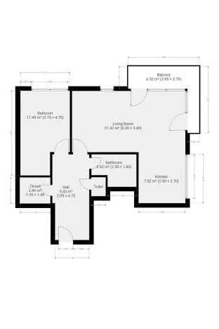Pronájem bytu 2+kk, Praha - Kbely, Pod Nouzovem, 65 m2