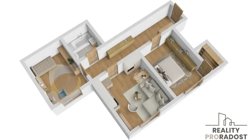 Pronájem bytu 3+kk, Ostrava - Zábřeh, Březinova, 61 m2
