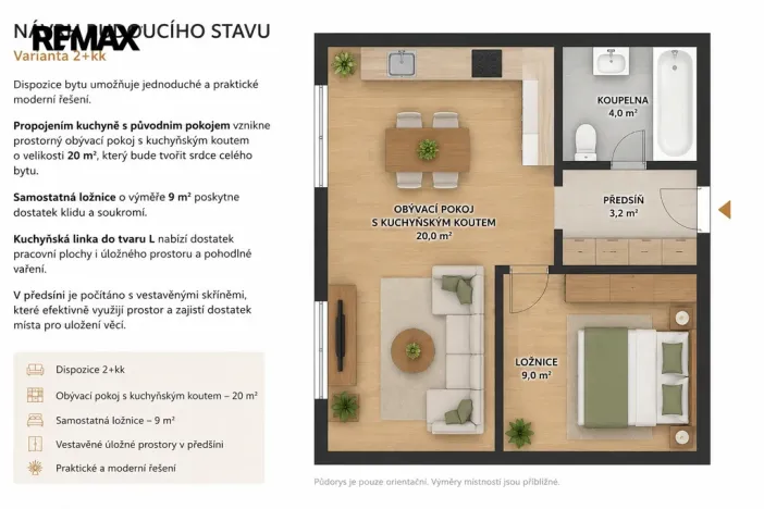 Prodej bytu 1+1, Bystřany, Pražská, 36 m2