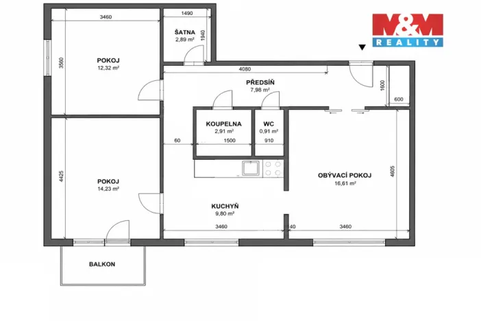 Pronájem bytu 3+1, Zlín, Severní Vršava, 72 m2