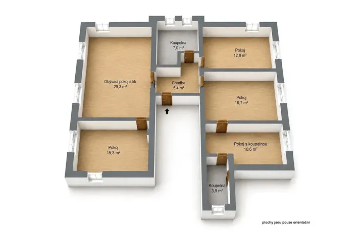 Prodej bytu 5+kk, Polevsko, 101 m2
