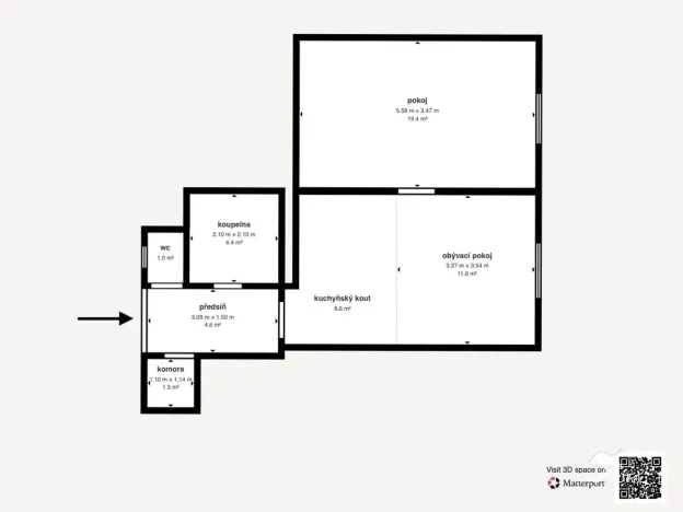 Prodej bytu 2+kk, Plzeň - Jižní Předměstí, Edvarda Beneše, 50 m2