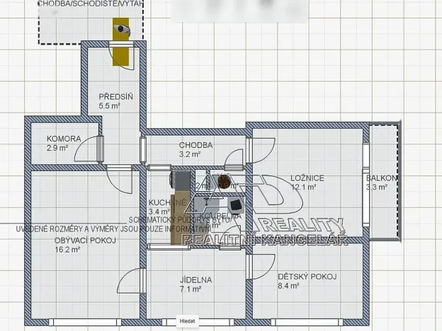 Pronájem bytu 3+1, České Budějovice, 63 m2
