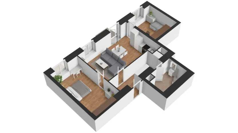 Pronájem bytu 3+kk, Tábor, Kpt. Jaroše, 74 m2