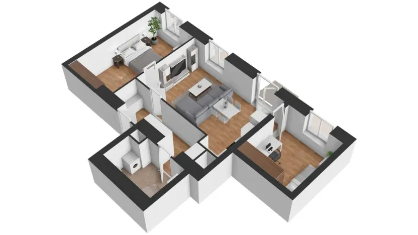 Pronájem bytu 3+kk, Tábor, Kpt. Jaroše, 74 m2