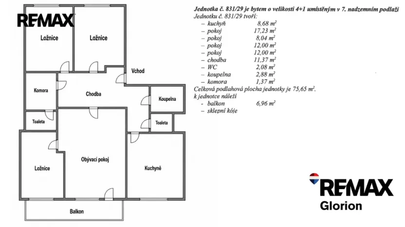 Prodej bytu 4+1, Most, Komořanská, 75 m2