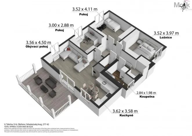 Prodej rodinného domu, Obříství, V. Talicha, 104 m2