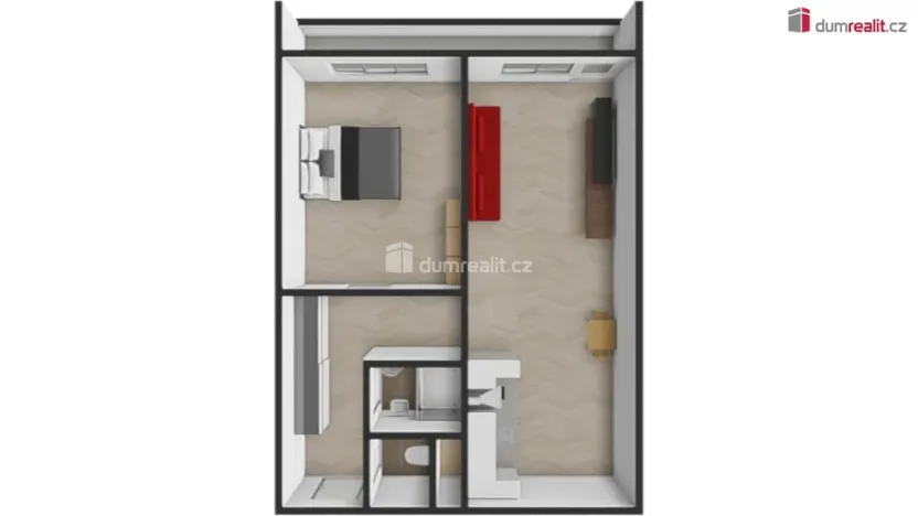 Pronájem bytu 2+kk, Praha - Braník, Nad lesním divadlem, 48 m2