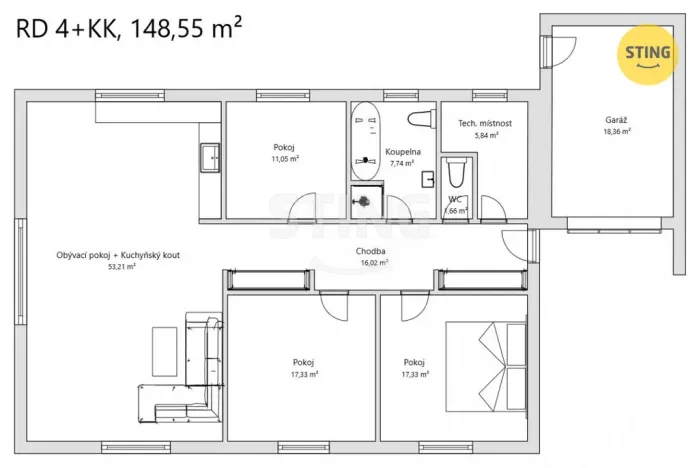 Prodej rodinného domu, Prušánky, Podsedky, 148 m2